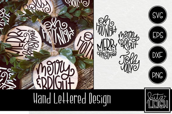 Hand Lettered Christmas Rounds SVG