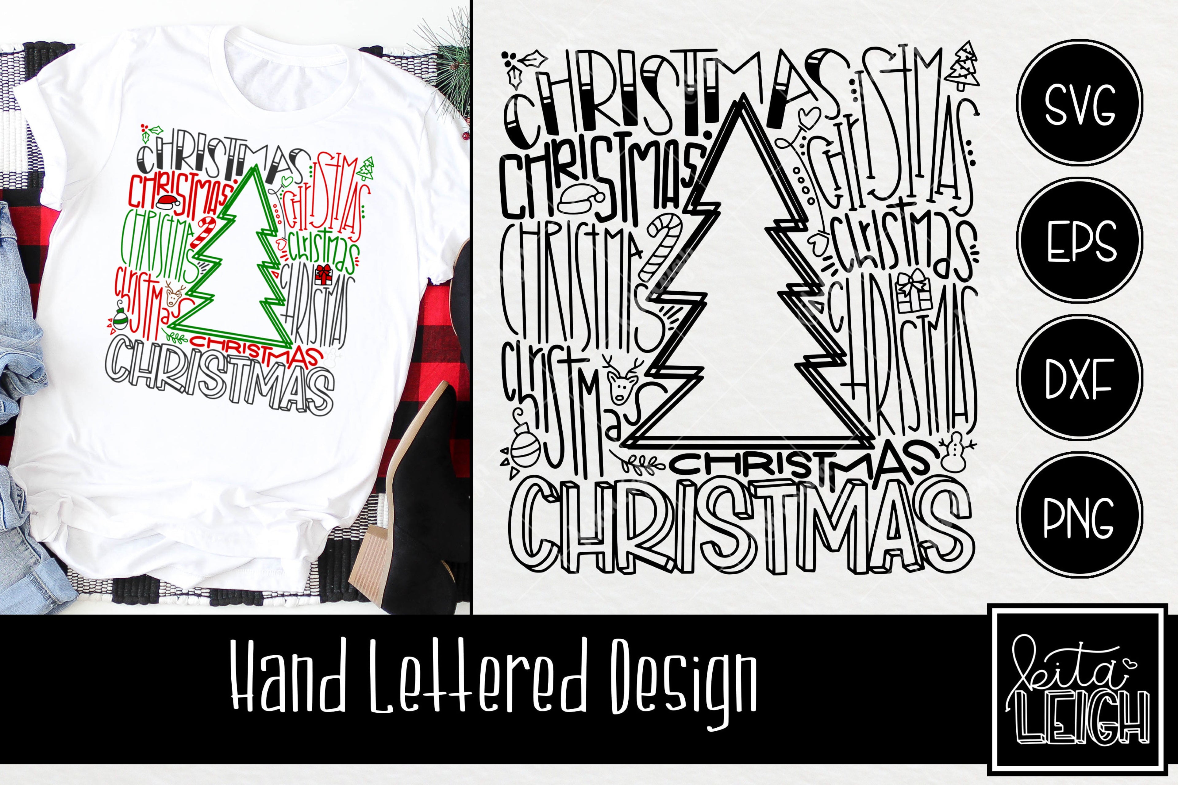 Christmas Tree Typography