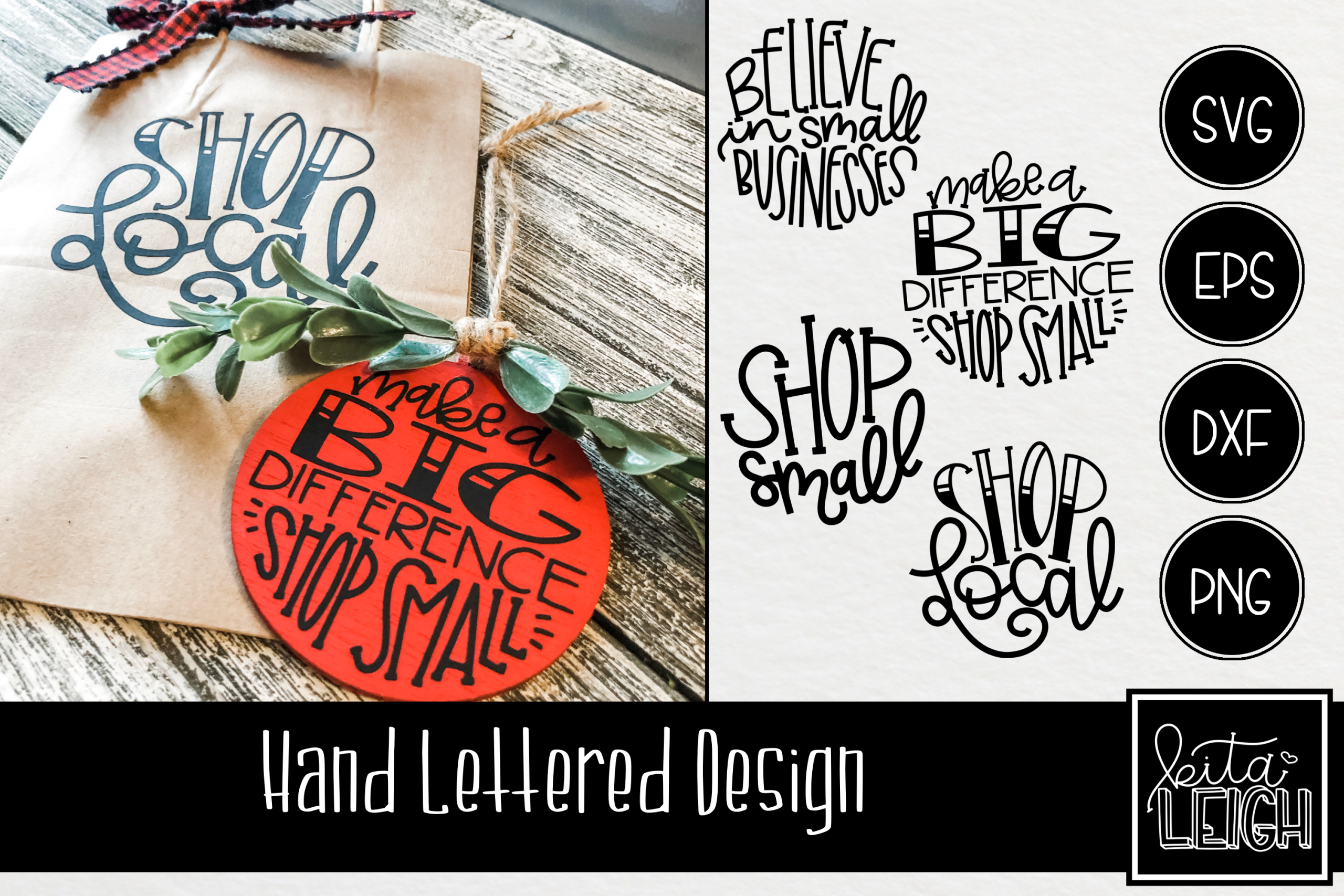 Small Business Hand Lettered Rounds