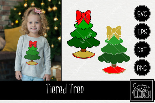 Three Tiered Christmas Tree SVG
