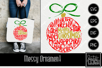 Messy Christmas Ornament  SVG