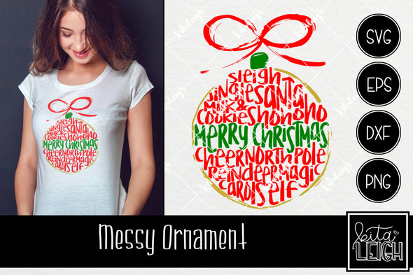 Messy Christmas Ornament  SVG 2