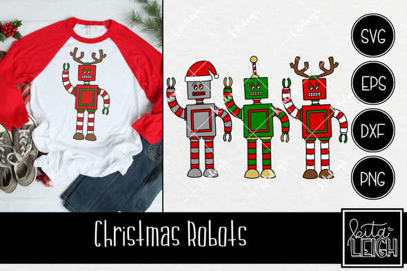 Christmas Robots SVG