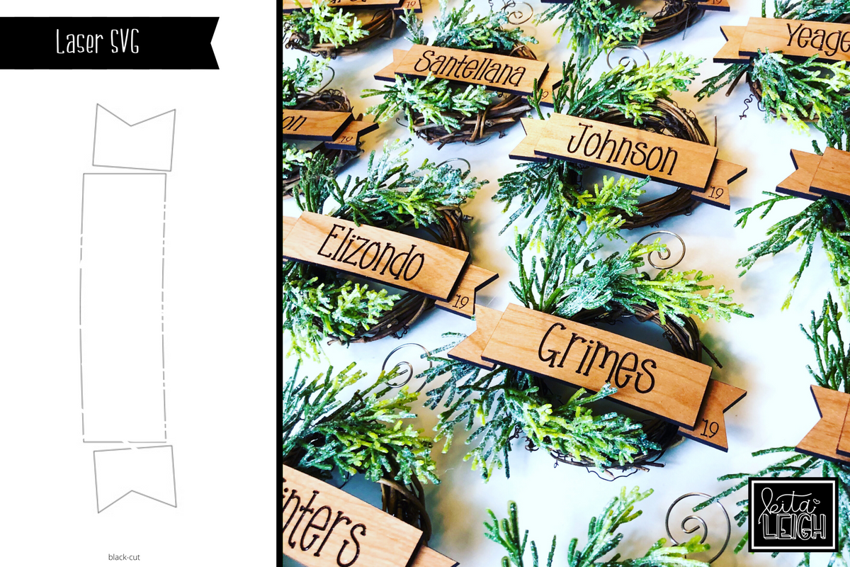 Laser Ornament Ribbon SVG – Kitaleigh LLC