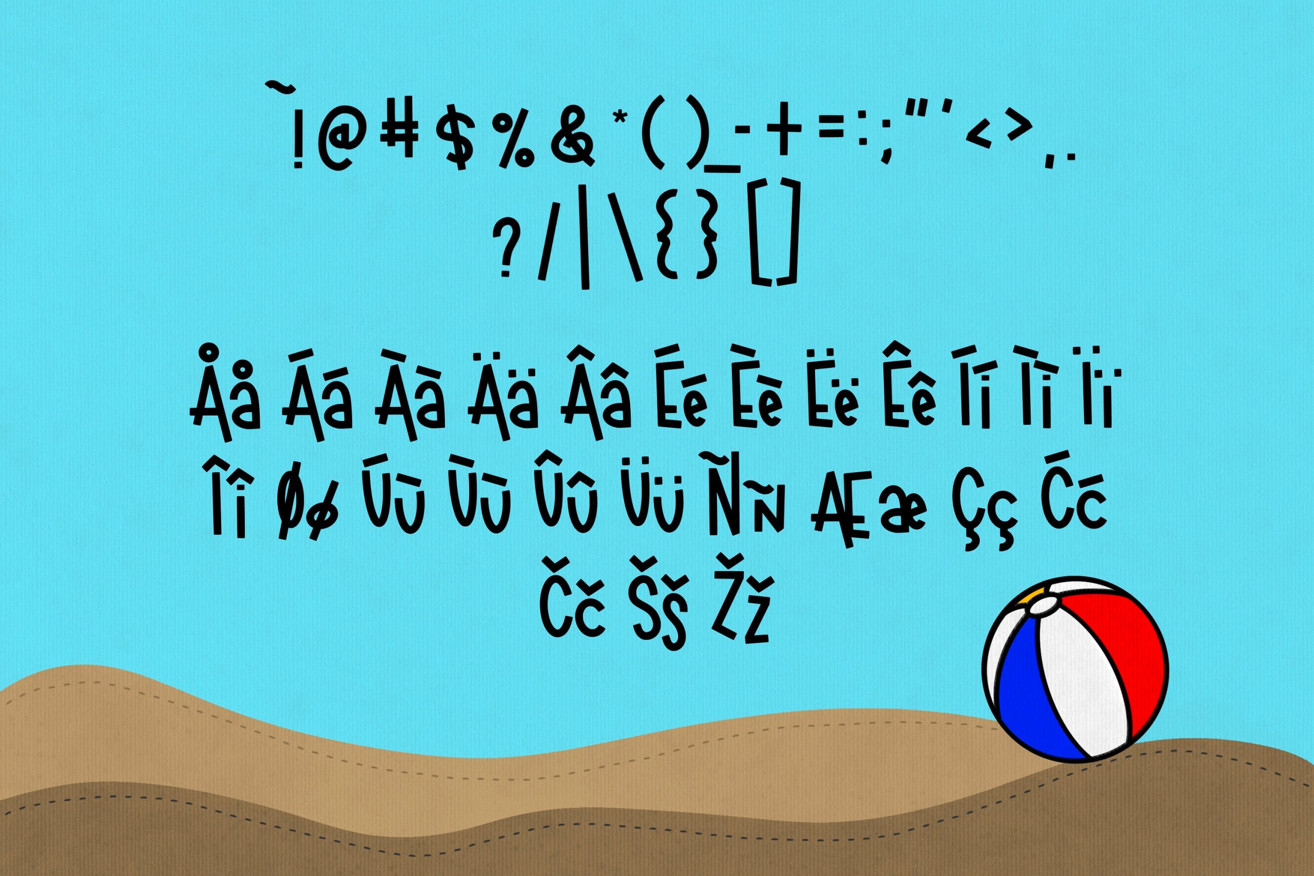 Beachball a fun Handwritten Summer Font