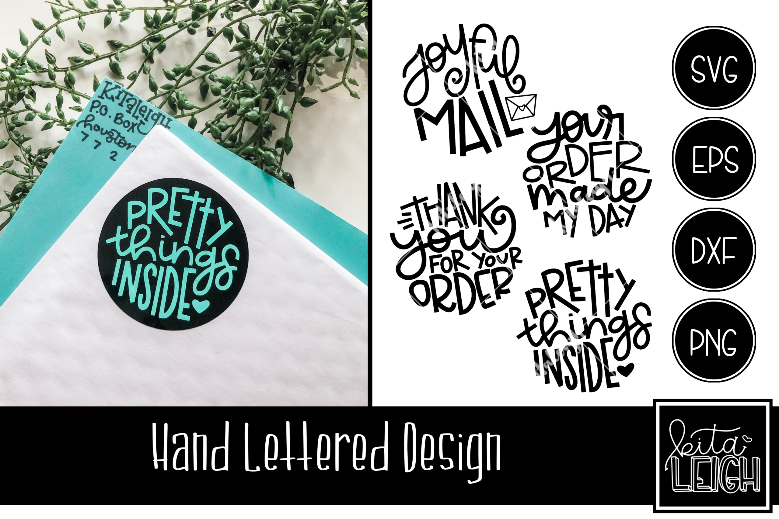 Mailer Hand Lettered Rounds