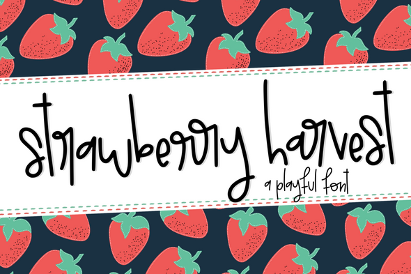 Strawberry Harvest a Playful Handwritten Font