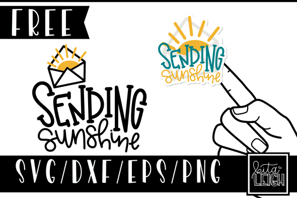 FREE Sending Sunshine Sticker and Cut File SVG